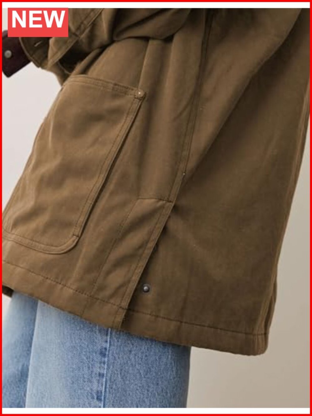 Oversized Vintage Corduroy Collar Barn Jacket Women Utility Coat - Picture 2 of 6